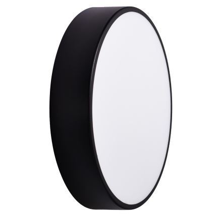Вуличний стельовий світильник з датчиком CLEO 3xE27/24W/230V діаметр 40 см чорний IP54