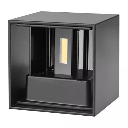 Вуличний світлодіодний настінний світильник 2xLED/3W/230V IP54 чорний