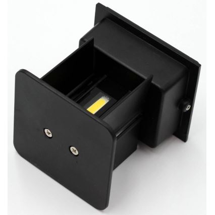 Вуличний світлодіодний настінний світильник 2xLED/3W/230V IP54 чорний