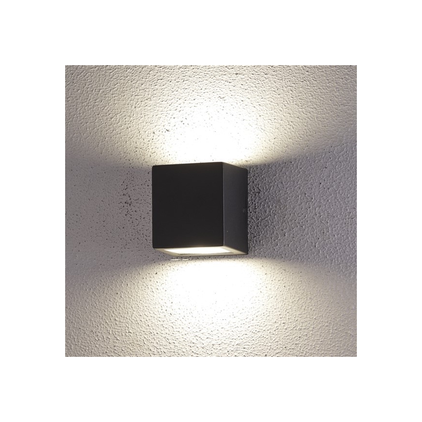 Вуличний світлодіодний настінний світильник 2xLED/5W/230V 4000K IP54 чорний