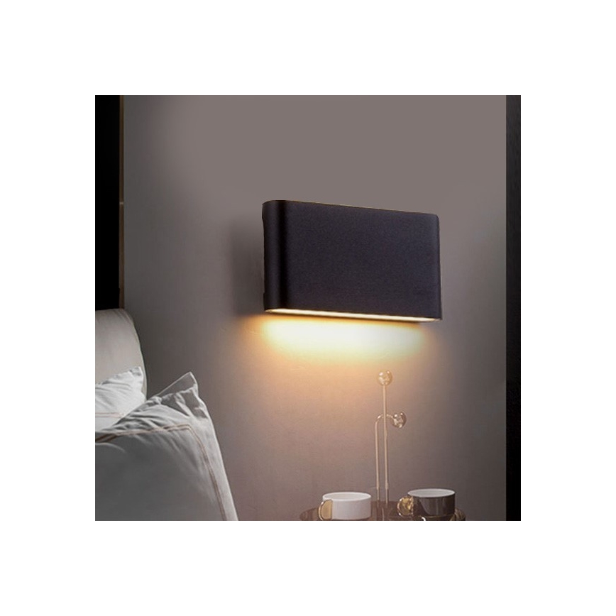 Вуличний світлодіодний настінний світильник FLOW LED/9W/230V IP54 4000K антрацит