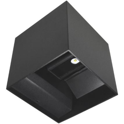 Вуличний світлодіодний настінний світильник KREON 2xLED/3W/230V IP54 4000K чорний