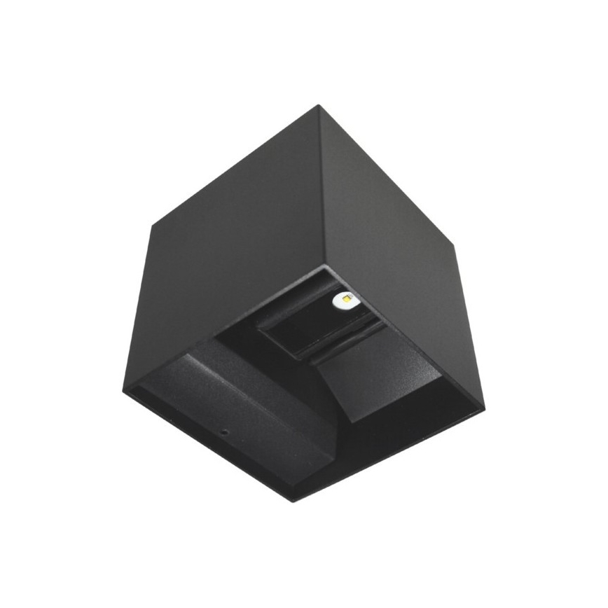 Вуличний світлодіодний настінний світильник KREON 2xLED/3W/230V IP54 4000K чорний