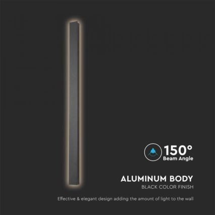 Вуличний світлодіодний настінний світильник LED/10W/230V 4000K IP65 чорний