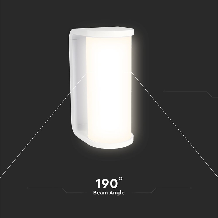Вуличний світлодіодний настінний світильник LED/12W/230V 3000/4200/6500K IP65 білий