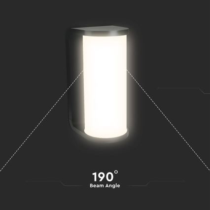 Вуличний світлодіодний настінний світильник LED/12W/230V 3000/4200/6500K IP65 чорний