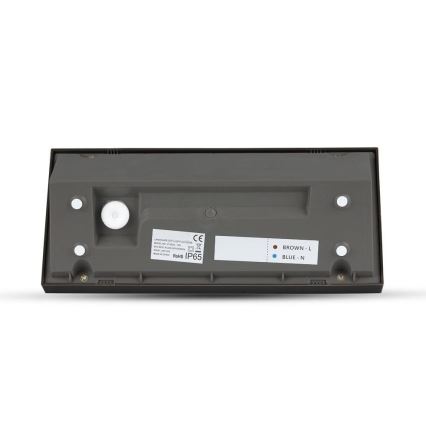 Вуличний світлодіодний настінний світильник LED/12W/230V 3000K IP65 чорний