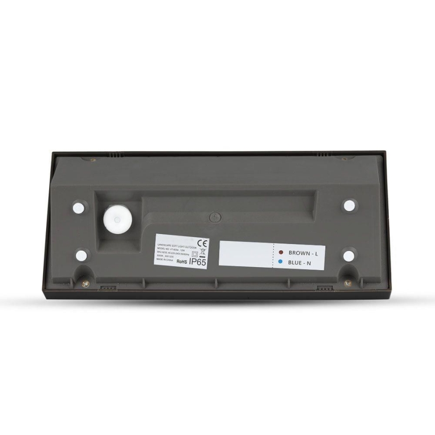 Вуличний світлодіодний настінний світильник LED/12W/230V 3000K IP65 чорний