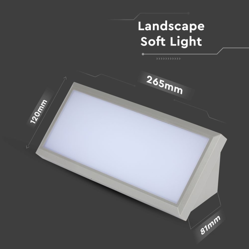 Вуличний світлодіодний настінний світильник LED/12W/230V 3000K IP65