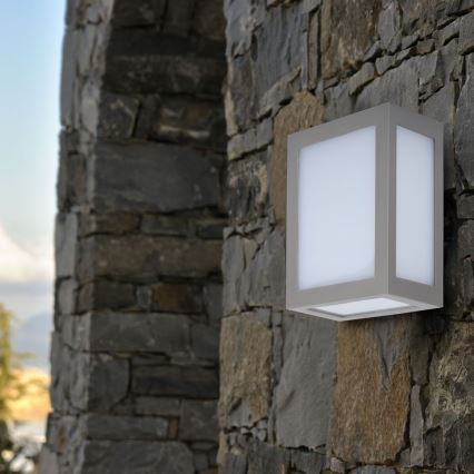 Вуличний світлодіодний настінний світильник LED/12W/230V 3000K IP65 сірий