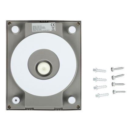 Вуличний світлодіодний настінний світильник LED/12W/230V 3000K IP65 сірий
