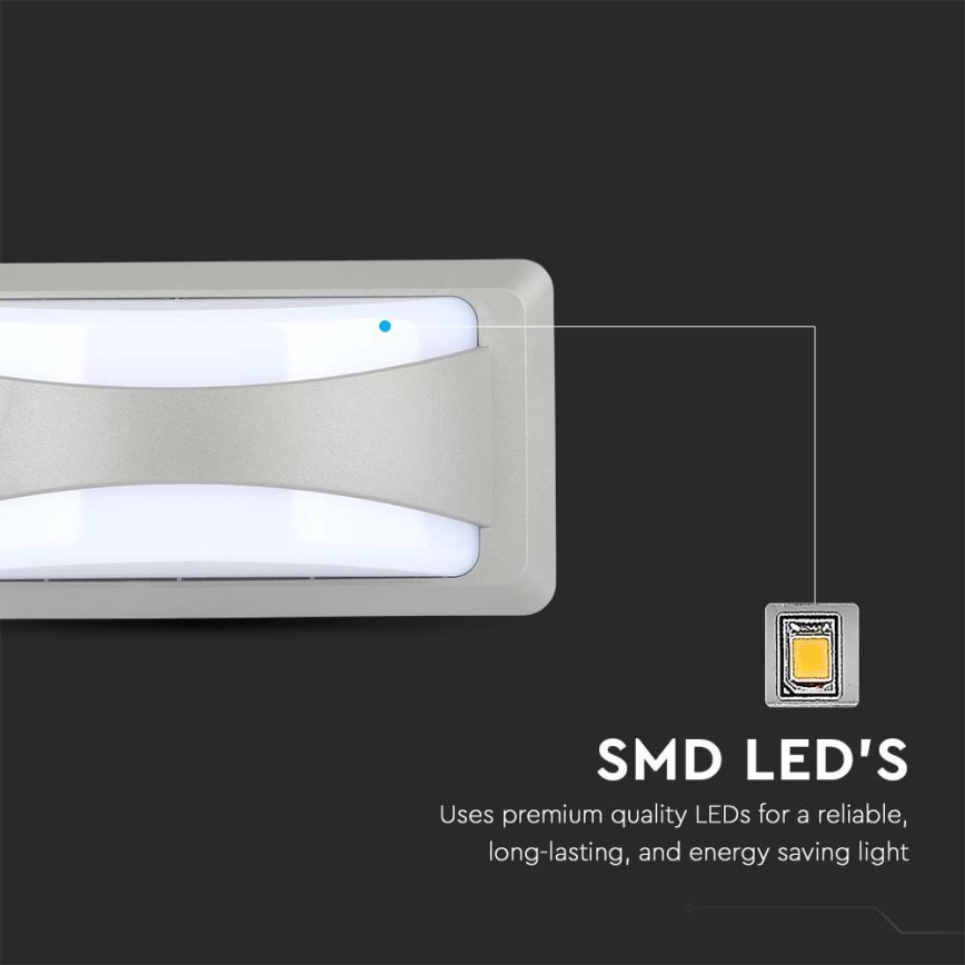 Вуличний світлодіодний настінний світильник LED/12W/230V 4000K IP65
