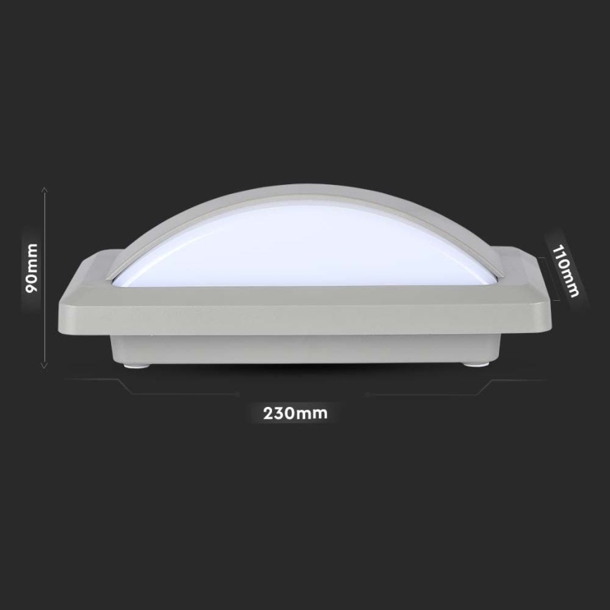 Вуличний світлодіодний настінний світильник LED/12W/230V 4000K IP65