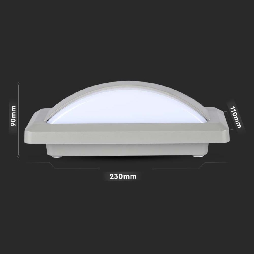 Вуличний світлодіодний настінний світильник LED/12W/230V 6400K IP65