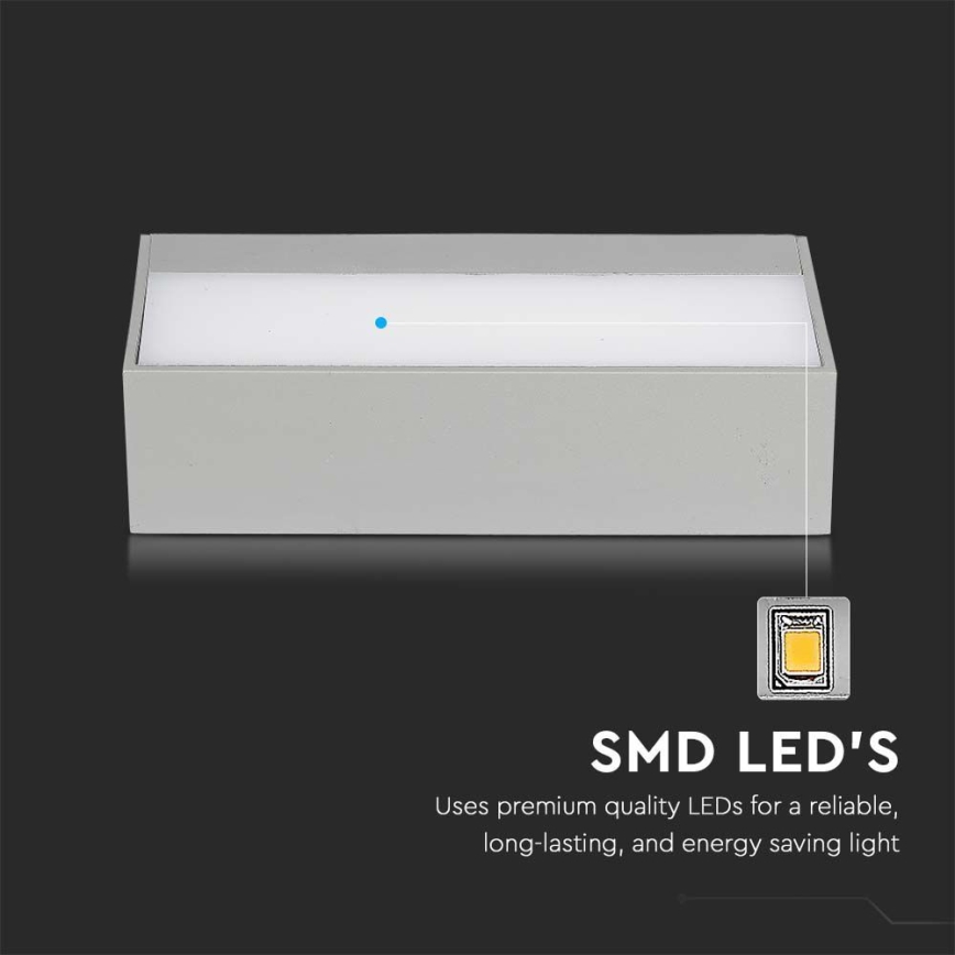 Вуличний світлодіодний настінний світильник LED/12W/230V 6400K IP65