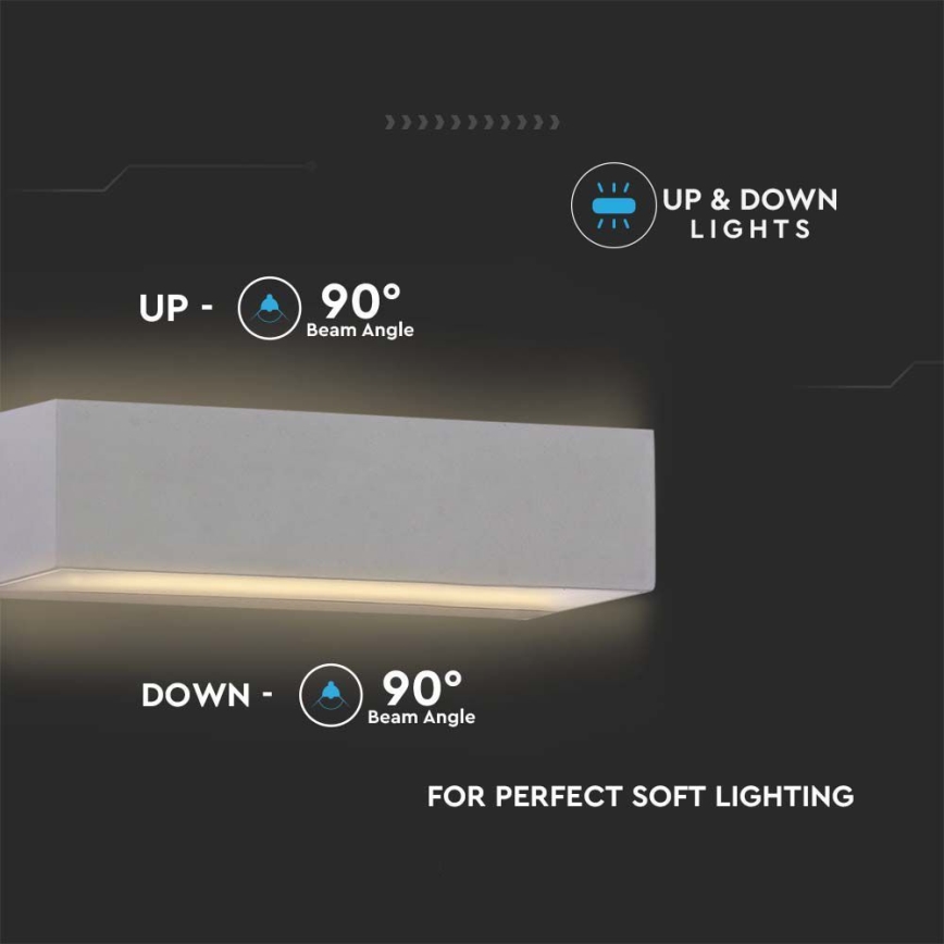 Вуличний світлодіодний настінний світильник LED/12W/230V 6400K IP65