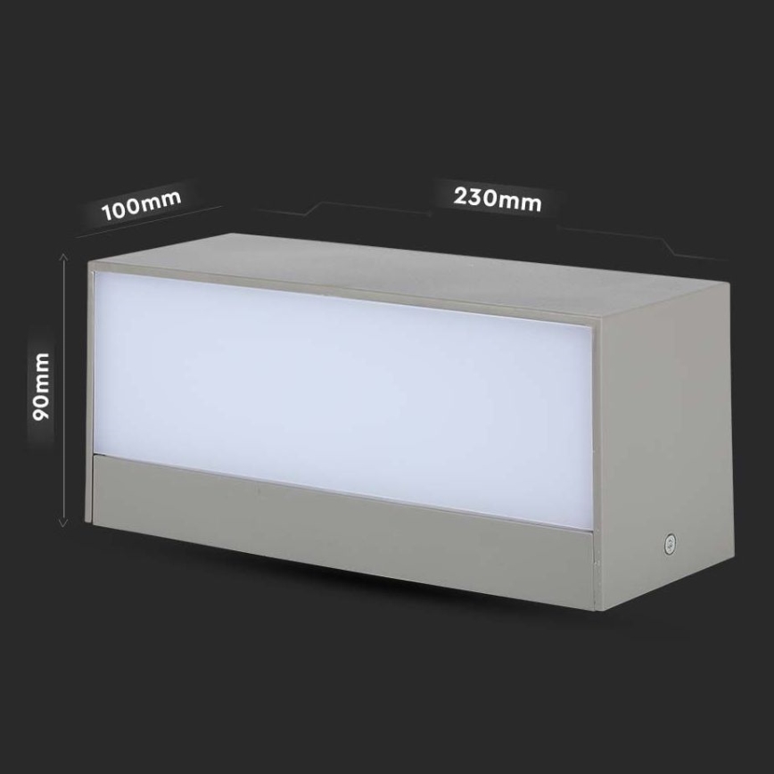 Вуличний світлодіодний настінний світильник LED/12W/230V 6400K IP65