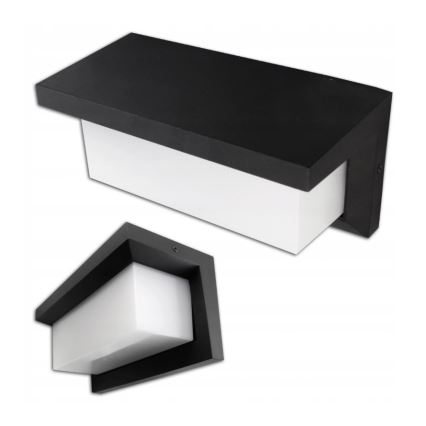 Вуличний світлодіодний настінний світильник LED/12W/230V IP54 чорний