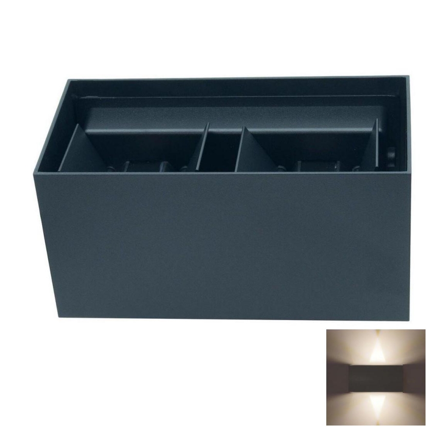Вуличний світлодіодний настінний світильник LED/12W/230V IP54 чорний