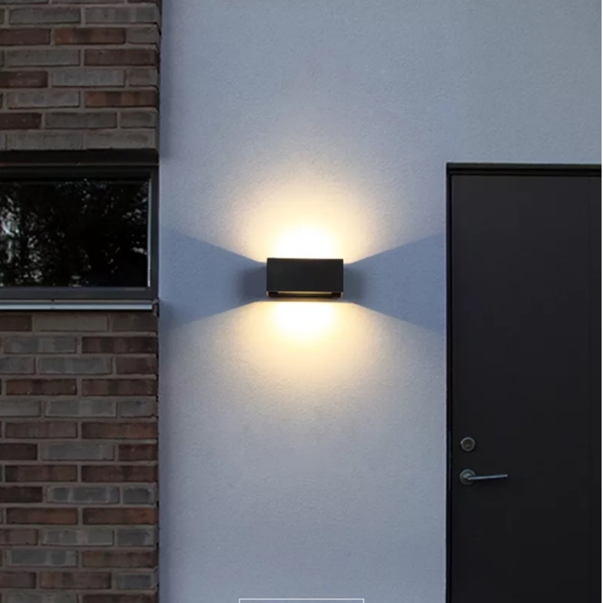 Вуличний світлодіодний настінний світильник LED/12W/230V IP54 чорний