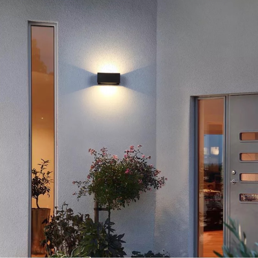 Вуличний світлодіодний настінний світильник LED/12W/230V IP54 чорний
