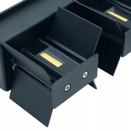 Вуличний світлодіодний настінний світильник LED/12W/230V IP54 чорний