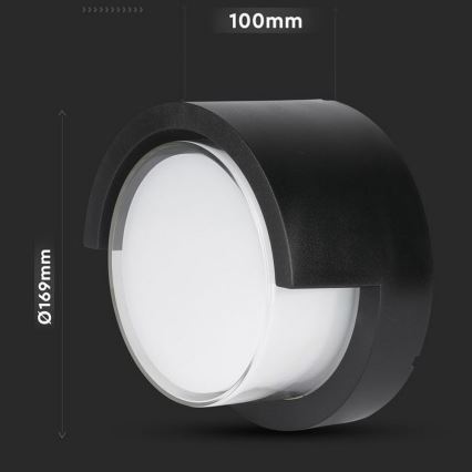 Вуличний світлодіодний настінний світильник LED/12W/230V IP65