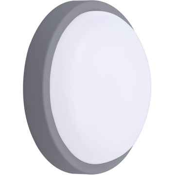 Вуличний світлодіодний настінний світильник LED/13W/230V 4000K IP54 сірий круглий