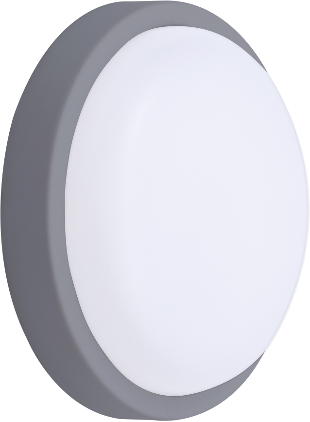 Вуличний світлодіодний настінний світильник LED/13W/230V 4000K IP54 сірий круглий