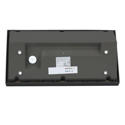 Вуличний світлодіодний настінний світильник LED/20W/230V 4000K IP65 чорний