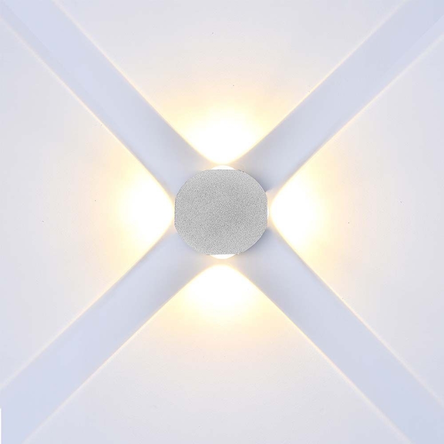 Вуличний світлодіодний настінний світильник LED/4W/230V 3000K IP54 білий