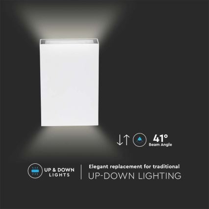 Вуличний світлодіодний настінний світильник LED/4W/230V 6400K IP65 білий