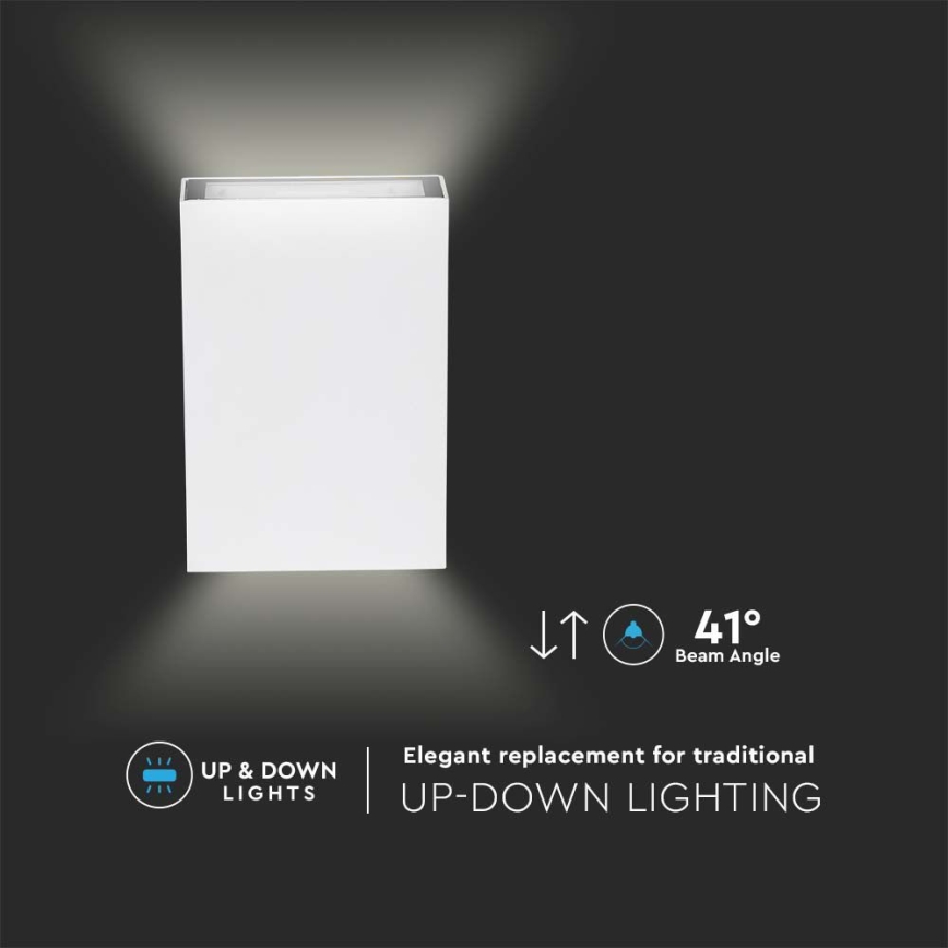 Вуличний світлодіодний настінний світильник LED/4W/230V 6400K IP65 білий