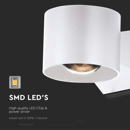 Вуличний світлодіодний настінний світильник LED/5W/230V 3000K IP65 білий
