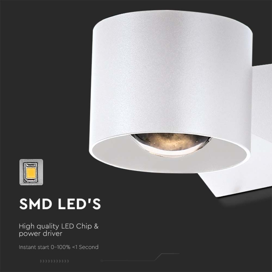 Вуличний світлодіодний настінний світильник LED/5W/230V 3000K IP65 білий