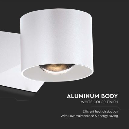 Вуличний світлодіодний настінний світильник LED/5W/230V 3000K IP65 білий