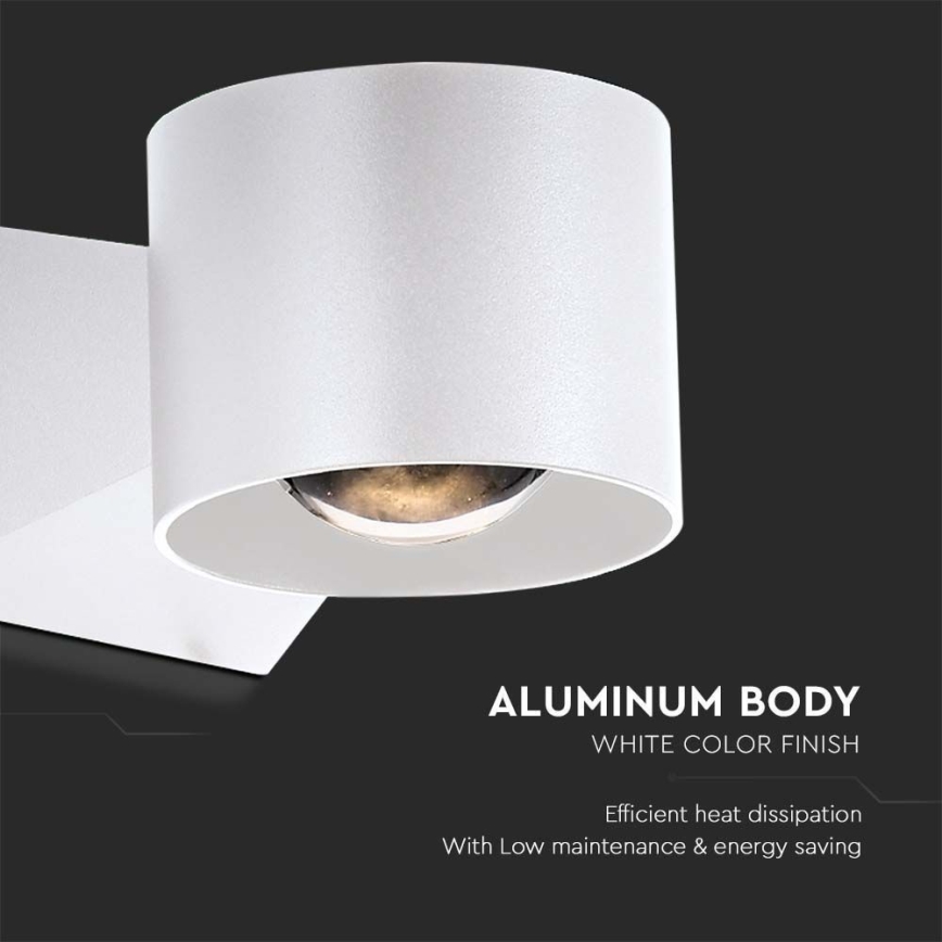 Вуличний світлодіодний настінний світильник LED/5W/230V 3000K IP65 білий