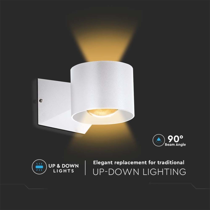 Вуличний світлодіодний настінний світильник LED/5W/230V 3000K IP65 білий