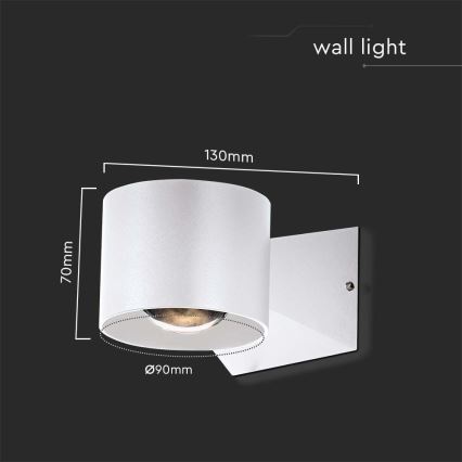 Вуличний світлодіодний настінний світильник LED/5W/230V 3000K IP65 білий