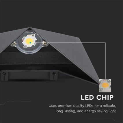 Вуличний світлодіодний настінний світильник LED/5W/230V 3000K IP65 чорний