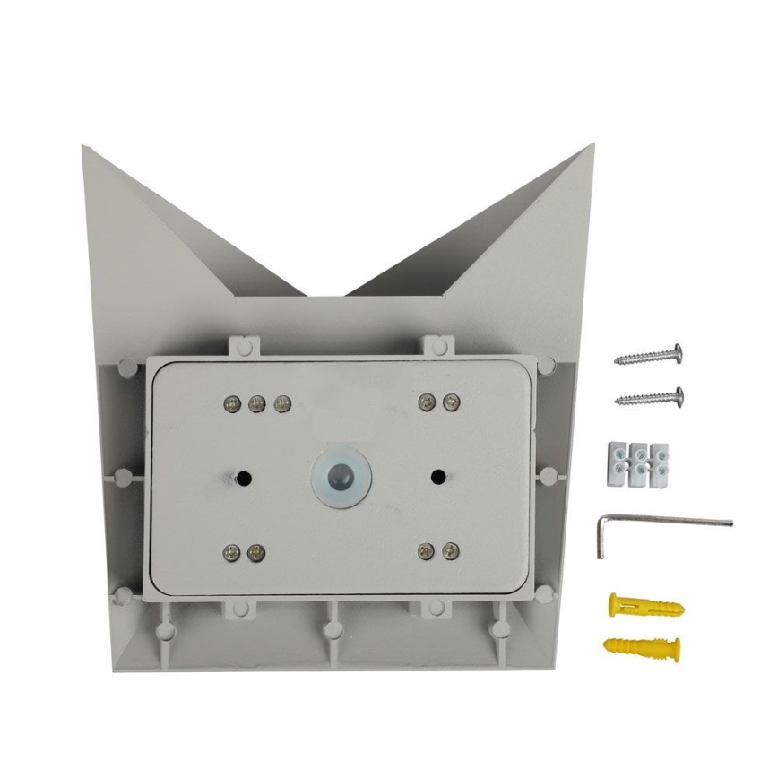 Вуличний світлодіодний настінний світильник LED/5W/230V 3000K IP65 сірий