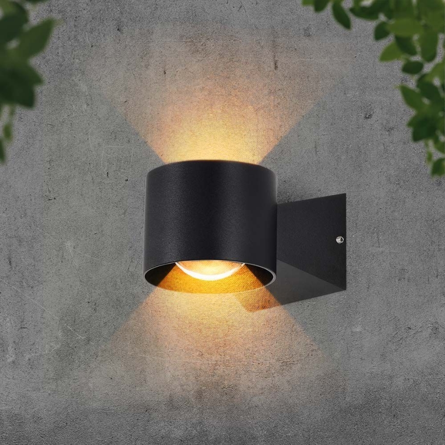 Вуличний світлодіодний настінний світильник LED/5W/230V 4000K IP65 чорний