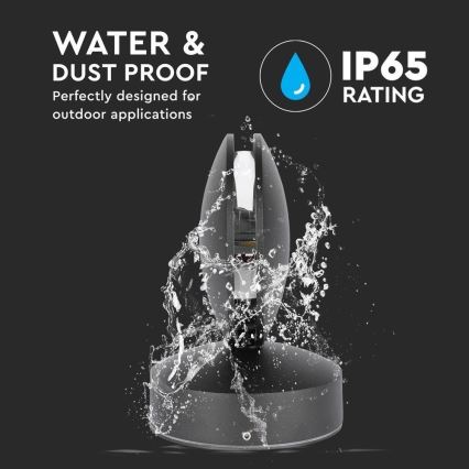 LED Вуличний настінний гнучкий світильник LED/7W/230V 3000K IP65 чорний