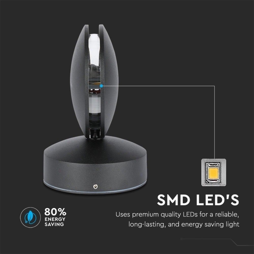 LED Вуличний настінний гнучкий світильник LED/7W/230V 3000K IP65 чорний