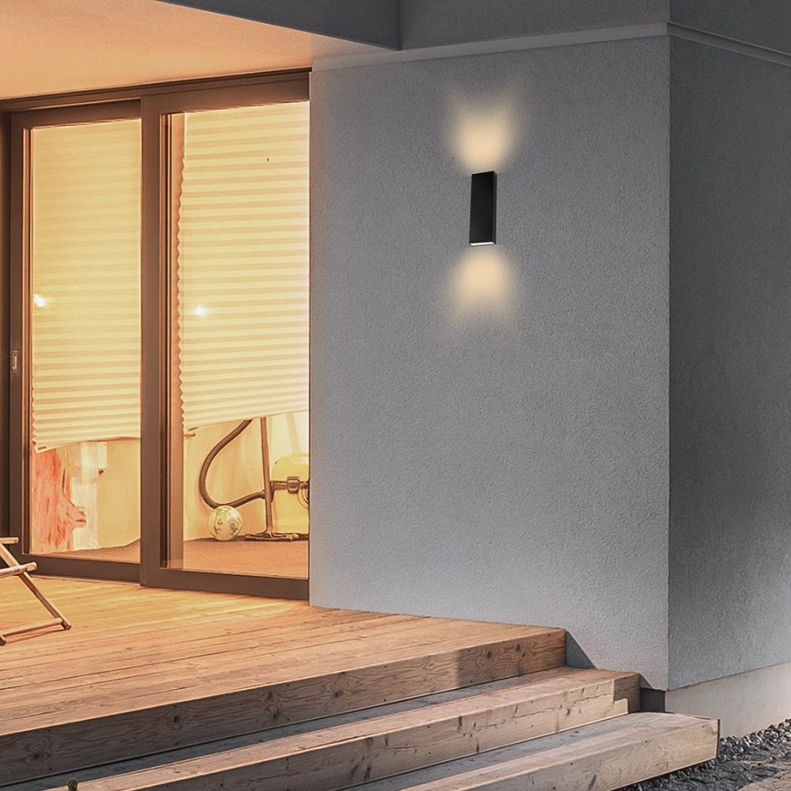 Вуличний світлодіодний настінний світильник LED/8W/230V 4000K IP65 чорний