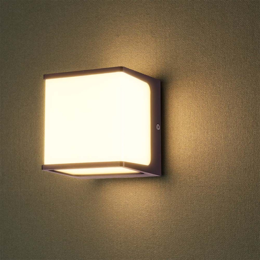 Вуличний світлодіодний настінний світильник LED/8W/230V IP65 3000K коричневий
