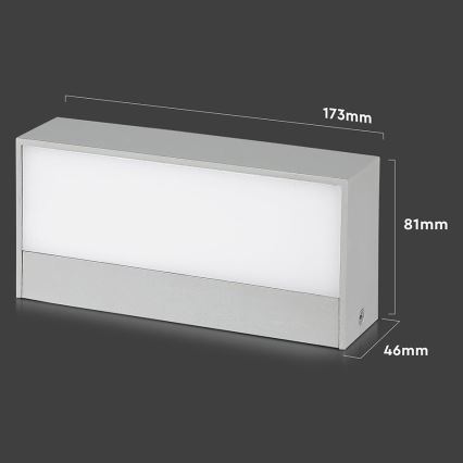 Вуличний світлодіодний настінний світильник LED/9W/230V 4000K IP65