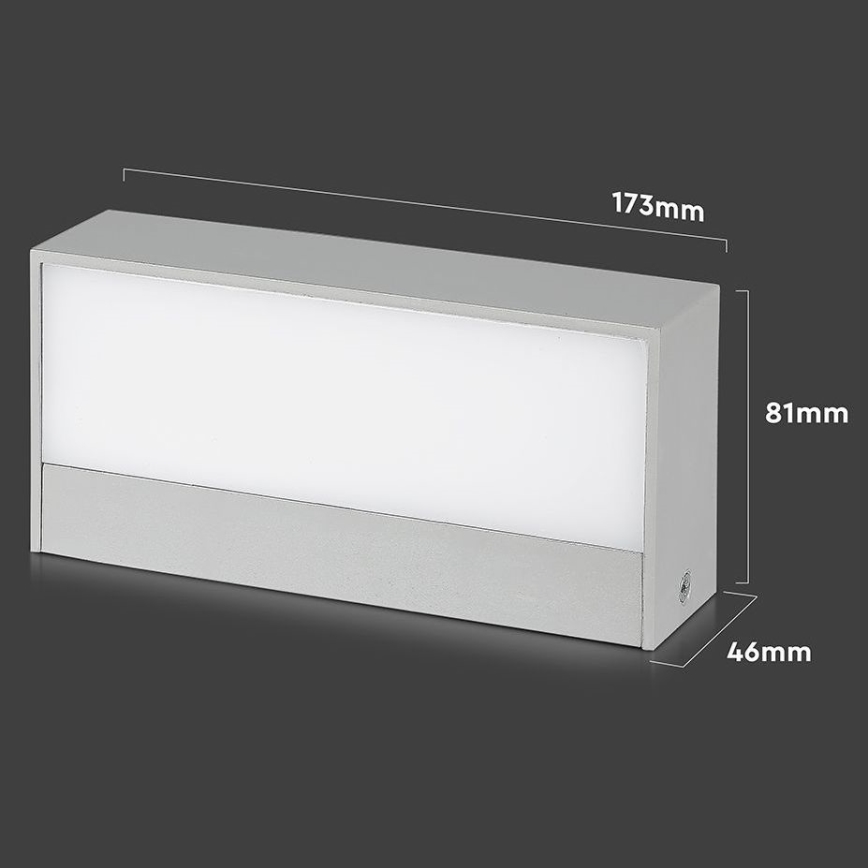 Вуличний світлодіодний настінний світильник LED/9W/230V 6400K IP65