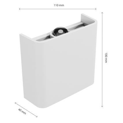 Вуличний світлодіодний настінний світильник LUNARIX LED/2W/230V 3000-6000K CRI 90 IP54 білий