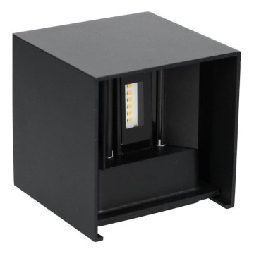 Вуличний світлодіодний настінний світильник QUERK 2xLED/3W/230V 3000K IP54 чорний